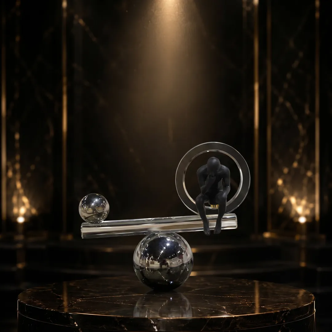 Decorative-Accessorie (26) Equilibrium Sphere Sculpture - Image 1