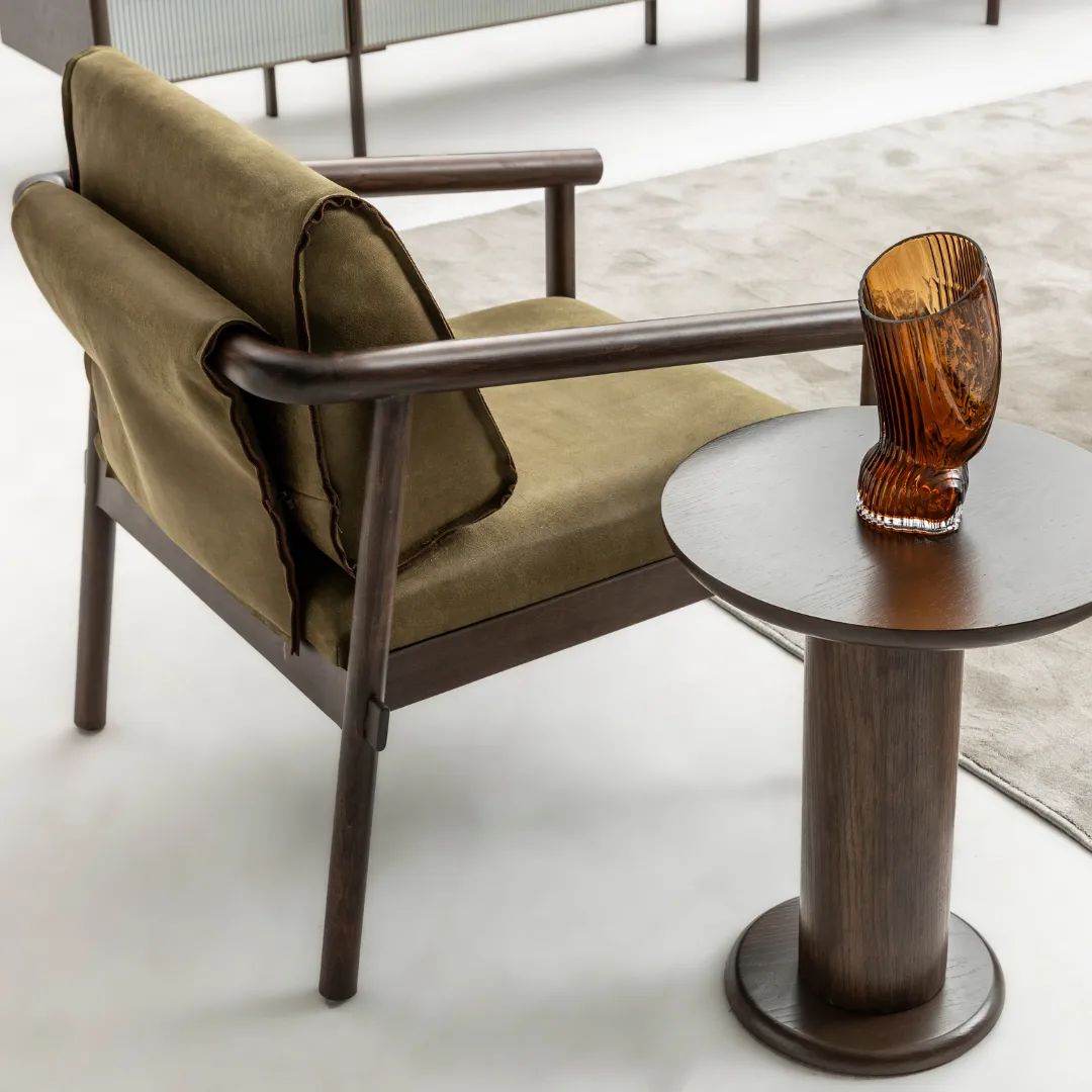 SAINA NUBUCK ACCENT CHAIR - Image 1